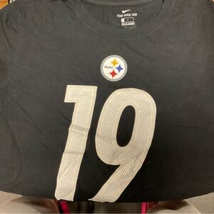 Nike Black Logo Tee Smith-Schuster on the back. Size L